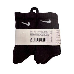 Nike 6 Pack Size 10c-3Y Dri - Fit Black Socks NWT $20 Unisex Toddler Youth